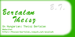 bertalan theisz business card